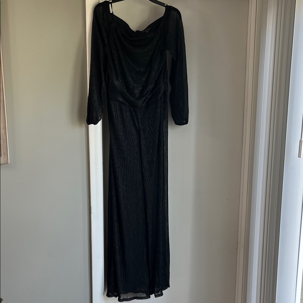 MARINA Black Shimmer Jumpsuit